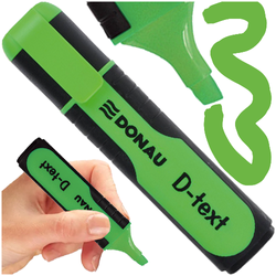 ZAKREŚLACZ MARKER FLUORESCENCYJNY ŚCIĘTY DONAU D-TEXT FLUO ZIELONY