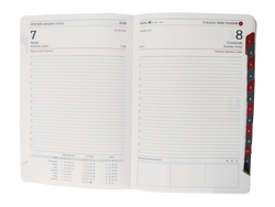 KALENDARZ KSIĄŻKOWY DZIENNY A5 2026 ZAPIĘCIE TERMINARZ HOLOGRAM RÓŻOWY