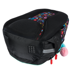 PLECAK SZKOLNY 4-KOMOROWY Z POMPONAMI ST.MAJEWSKI BPL-58 STITCH ALOHA