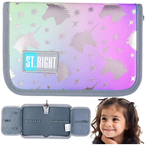 PIÓRNIK DWUKLAPKOWY SZKOLNY OMBRE UNICORNS SREBRNE JEDNOROŻCE ST.MAJEWSKI