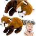 PLUSZAK MASKOTKA PANDA CZERWONA 45cm UROCZA PRZYTULANKA PUSZYSTA MIĘKKA