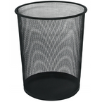 KOSZ NA ŚMIECI Q-CONNECT METALOWY BIUROWY SIATKA DUŻY CZARNY 19 L