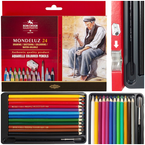 KREDKI AKWARELOWE MONDELUZ KOH-I-NOOR 24 KOLORÓW ARTYSTYCZNE PĘDZELKI
