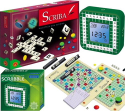 GRA PLANSZOWA SŁOWNA SCRIBA PL + ZEGAREK SCRABBLE