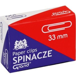 SPINACZE BIUROWE OKRĄGŁE SPINACZ 100SZT 33MM GRAND