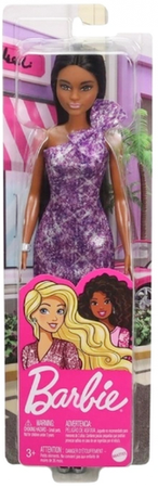 LALKA BARBIE GLITZ BŁYSZCZĄCA SUKIENKA - FIOLETOWA