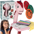 TABLICA Z PROJEKTOREM DO RYSOWANIA KREATYWNY STOLIK RZUTNIK SZABLONY RÓŻOWY