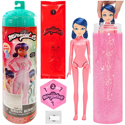 MIRACULOUS BIEDRONKA I CZARNY KOT MARINETTE LALKA NIESPODZIANKA W TUBIE