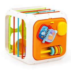 SZNURECZKOWY SORTER KSZTAŁTÓW KOSTKA SENSORYCZNA ROZWIJAJĄCA MOTORKĘ DUMEL