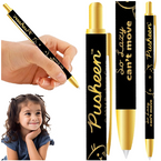 PUSHEEN GOLD DŁUGOPIS AUTOMATYCZNY NIEBIESKI 0,7mm KOTEK ERGONMICZNY