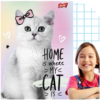 ZESZYT A5 W KRATKĘ 16 KARTEK 70g DLA DZIEWCZYNKI LAMINOWANY UNIPAP