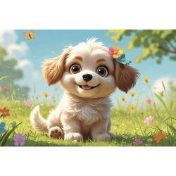 PUZZLE 60 ELEMENTÓW SCZENIACZKIEM BYĆ! PIESEK UKŁADANKA TREFL 17408