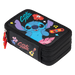 PIÓRNIK SZKOLNY Z WYPOSAŻENIEM POTRÓJNY ST.MAJEWSKI STITCH BLACK ALOHA