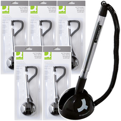 DŁUGOPIS NA SPRĘŻYNCE MOCOWANY PRZYKLEJANY 0,7mm Q-CONNECT - 5 szt.