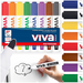 MARKERY DO TABLICY SUCHOŚCIERALNEJ KOLOROWE SZYBKOSCHNĄCE 8 KOLORÓW VIVA