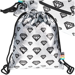 WOREK NA BUTY PLECAK NA SZNURKACH ST.RIGHT SO-11 SILVER DIAMONDS 45x38 cm
