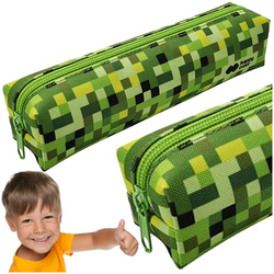 PIÓRNIK SZKOLNY SASZETKA TUBA PIXEL GAME GRA PIXI ZIELONY HAPPY COLOR