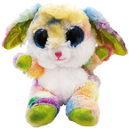 PLUSZAK MASKOTKA KRÓLICZEK WIELOKOLOROWY MIŁY W DOTYKU UROCZY 15 cm