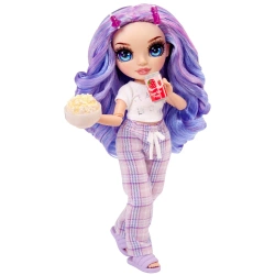 RAINBOW HIGH JUNIOR LALKA VIOLET WILLOW W PIŻAMIE PYJAMA PARTY AKCESORIA