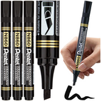 MARKER PISAK FLAMASTER PERMANENTNY ŚCIĘTY PENTEL N860 CZARNY - 3 szt.