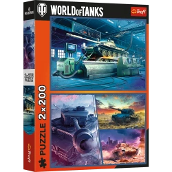 PUZZLE 2x200 ELEMENTÓW WOLRD OF TANKS PANCERNA MISJA UKŁADANKA TREFL 13346