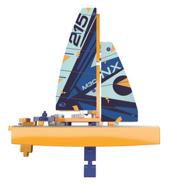 KLOCKI KONSTRUKCYJNE MECHANICS PŁYWAJĄCY KATAMARAN LABORATORIUM MECHANIKI