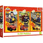 PUZZLE 3x50 STRAŻAK SAM EKIPA Z REMIZY STRAŻ POŻARNA UKŁADANKA 34880 TREFL