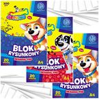 BLOK RYSUNKOWY BIAŁY A4 20 KARTEK 100g SZKOLNY ASTRINO ASTRA - 3 sztuki
