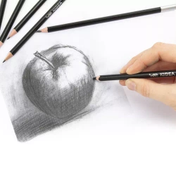 OŁÓWEK DO SZKICOWANIA Z WĘGLEM RYSUNKOWYM KIDEA 6 sztuk ZESTAW ARTYSTYCZNY