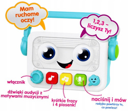 INTERAKTYWNE WESOŁE RADYJKO EDUKACYJNE UCZY FRAZ LICZB NAGRYWA SŁOWA E-EDU