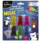 KREDKI DO NAUKI RYSOWANIA MISIE 6 KOLORÓW - KIDEA