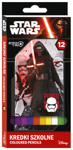 KREDKI OŁÓWKOWE TRÓJKĄTNE 12 KOLORÓW STAR WARS GWIEZDNE WOJNY ST.MAJEWSKI