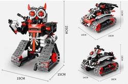 KLOCKI TECHNICZNE R/C ROBOT AUTO CZERWONY 3w1 STEROWANE KONSTRUKCYJNE  