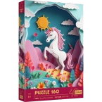 PUZZLE 160 ELEMENTÓW JEDNOROŻEC Z EFEKTEM 3D 40-LECIE UKŁADANKA TREFL 40047