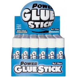 KLEJ W SZTYFCIE BIUROWY SZKOLNY MUNGYO 8g MOCNY ZMYWALNY 30 sztuk