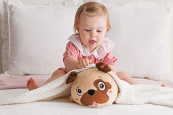 SKACZĄCY PIESEK INTERAKTYWNY PIŁKA ODTWARZA DŹWIĘKI NAGRYWA MÓWI PL DUMEL