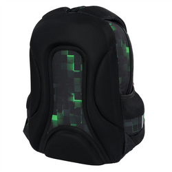 PLECAK SZKOLNY TRZYKOMOROWY LEKKI 20L ST.RIGHT BP-26 GREEN GAME + NAKLEJKI