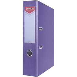 SEGREGATOR A4/75mm OFFICE PRODUCTS Z DŹWIGNIĄ PP FIOLETOWY 5 SZTUK