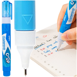 KOREKTOR W DŁUGOPISIE PIÓRZE METALOWA KOŃCÓWKA SZKOLNY 8 ml DELI