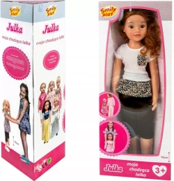 LALKA CHODZĄCA ZA RĘKĘ JULKA DUŻA 70 cm INTERAKTYWNA EDUKACYJNA SMILY PLAY