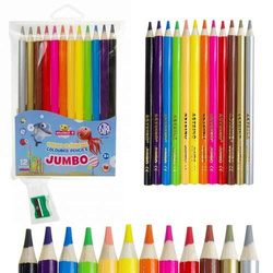 KREDKI OŁÓWKOWE ASTRA JUMBO OKRĄGŁE 12 ŻYWYCH KOLORÓW TEMPERÓWKA MINI MINI