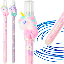 DŁUGOPIS WYMAZYWALNY ŚCIERALNY JEDNOROŻCE NIEBIESKI 0,5mm STRIGO - 2 sztuki