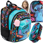 PLECAK SZKOLNY 4-KOMOROWY PIÓRNIK WOREK 3w1 ST.MAJEWSKI BPL-58 STITCH ALOHA