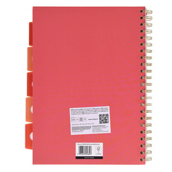 KOŁOZESZYT A4 ZESZYT NA SPIRALI W KRATKĘ 100K STRIGO PADS KWIATY BEŻOWY