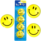 MAGNESY EMOTKI EMOTIKONY BUŹKI ŻÓŁTE NA LODÓWKĘ DO TABLIC TETIS 40mm 4 szt.