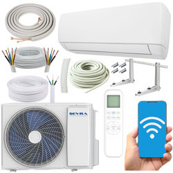 KLIMATYZATOR ŚCIENNY SEVRA J-SMART 3,6kW WiFi ZESTAW SAMODZIELNY MONTAŻ 5MB