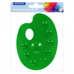 PALETKA DO FARB PLASTIKOWA PALETA DO MIESZANIA FARB OWALNA KOLOROWA STARPAK