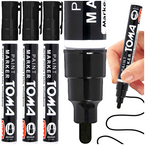 MARKER OLEJOWY DO DREWNA METALU WODOODPORNY CZARNY TOMA OKRĄGŁY - 3 szt.