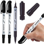 MARKER PISAK MAZAK DWUSTRONNY PERMAMENTNY DO PŁYT DVD CZARNY PILOT - 2 szt.