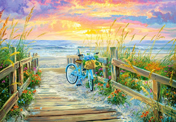 PUZZLE PORANNA PRZEJAŻDŻKA ROWER 1000 CASTORLAND